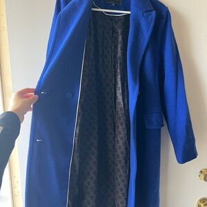 SOLD | BCBG MAXAZRIA Blue Double-Breasted Coat